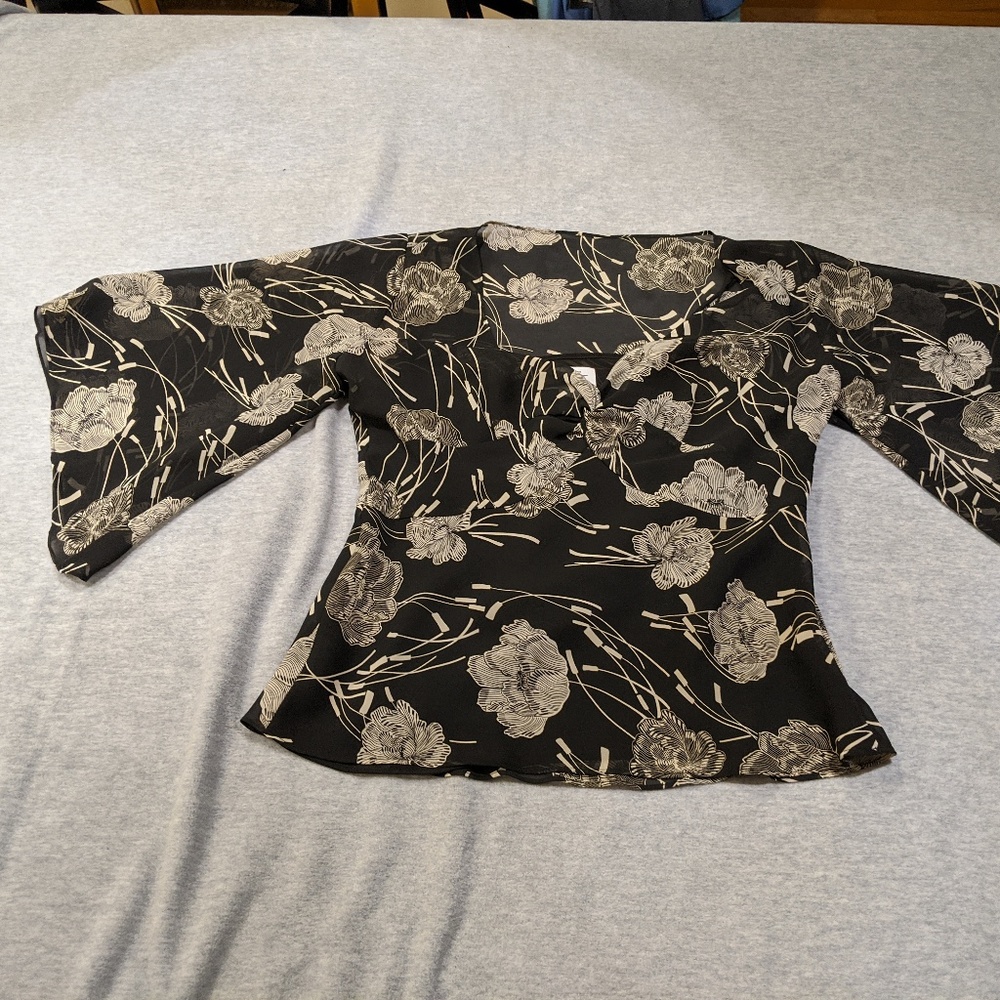 Anne Taylor Loft Botanical with Black Camisole